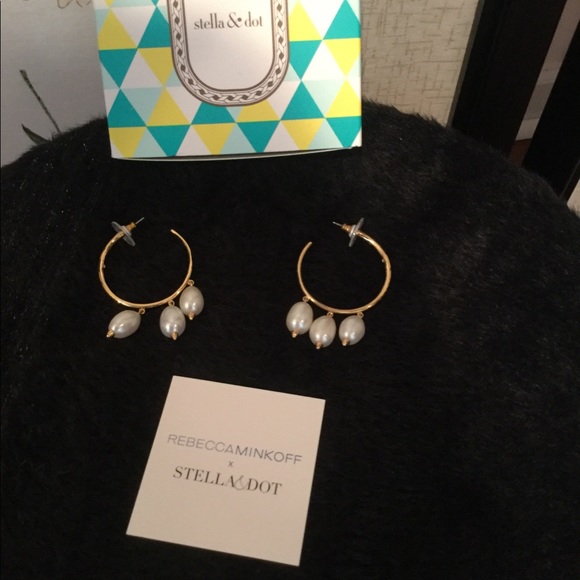Stella & Dot Jewelry - Stella & Dot/Rebecca Minkoff Natrella Pearl  Hoops